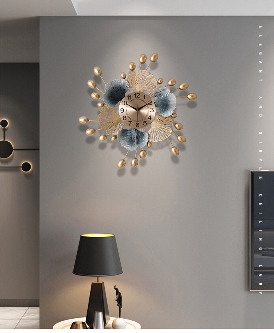 Luxury Metal Flower Wall Clocks l Modern wall clock