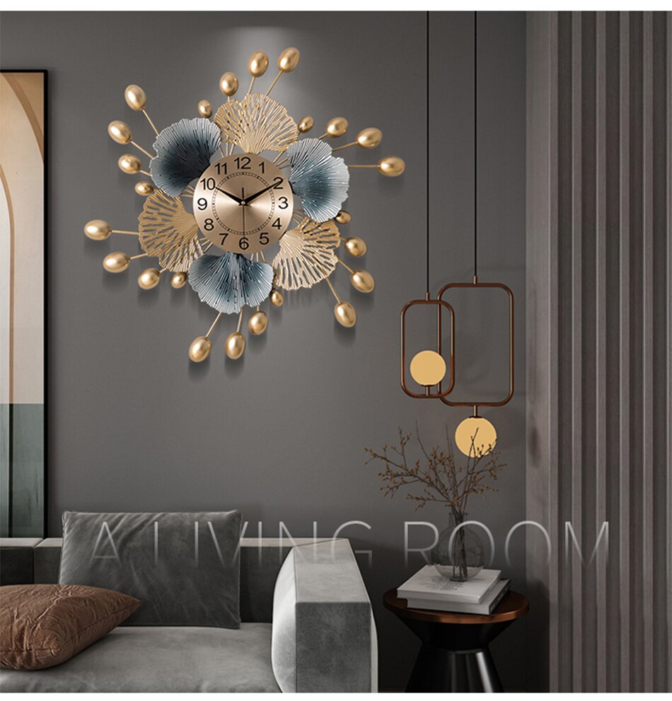 Luxury Metal Flower Wall Clocks l Modern wall clock