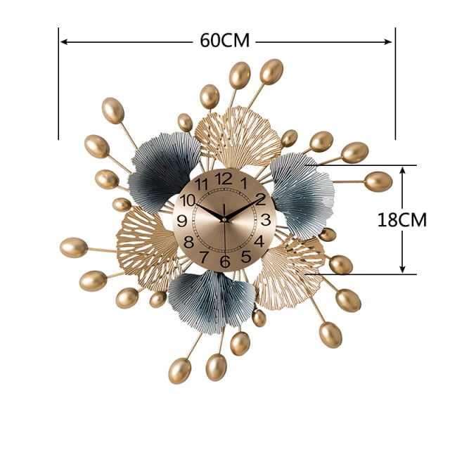 Luxury Metal Flower Wall Clocks l Modern wall clock