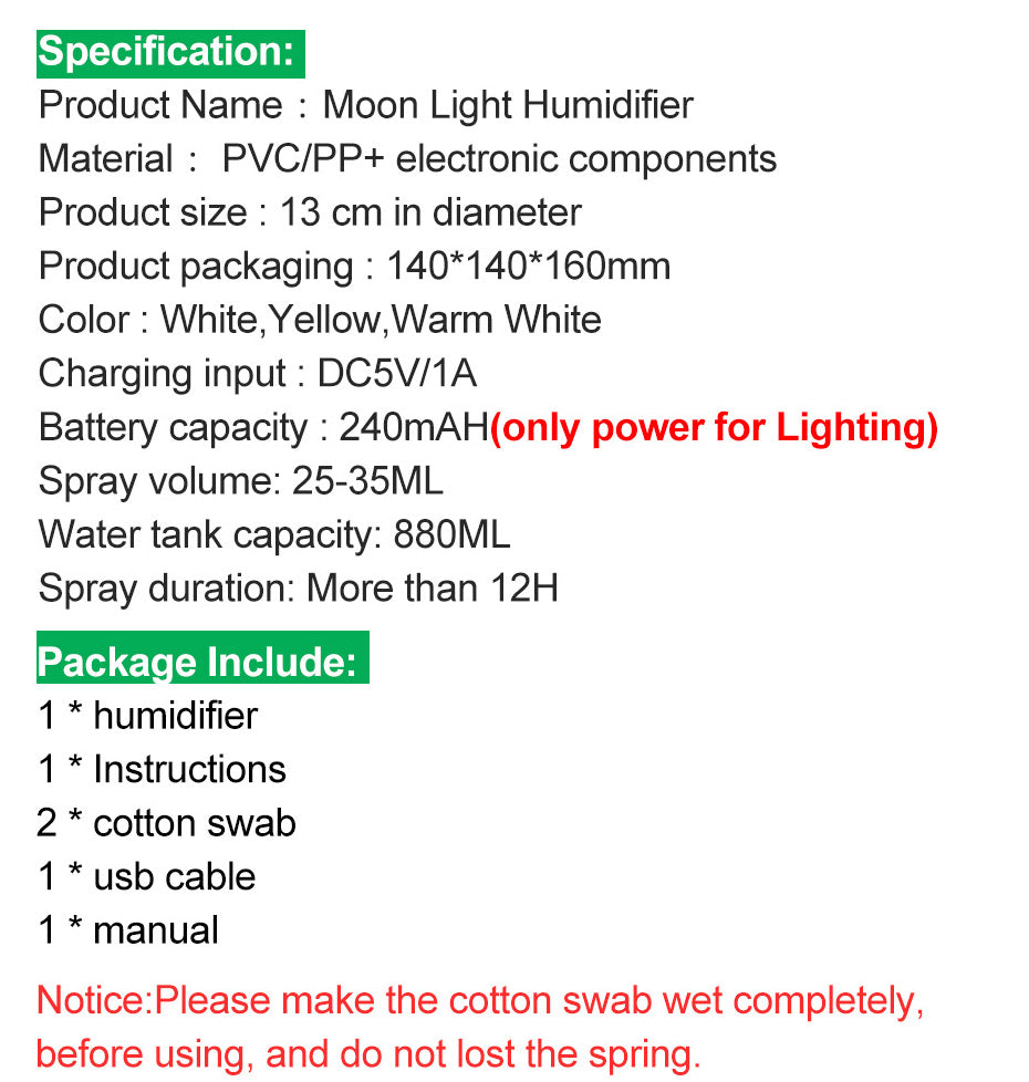 Moon Air Humidifier