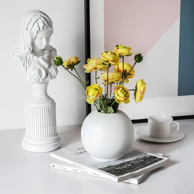 Nordic Spherical Vase | Ceramic Home Ornaments