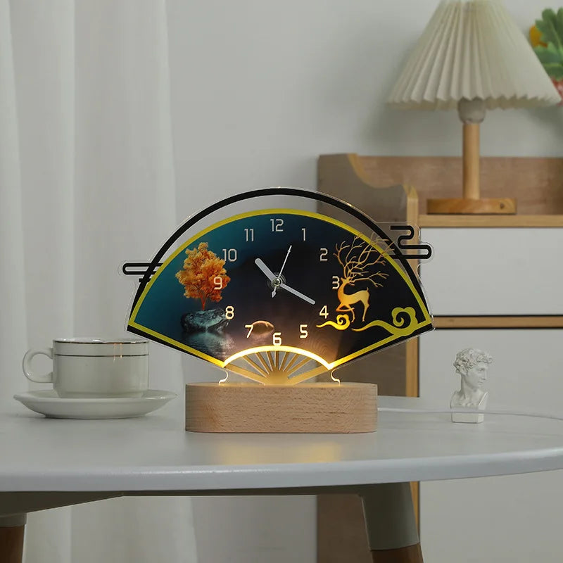 star shaped table clock