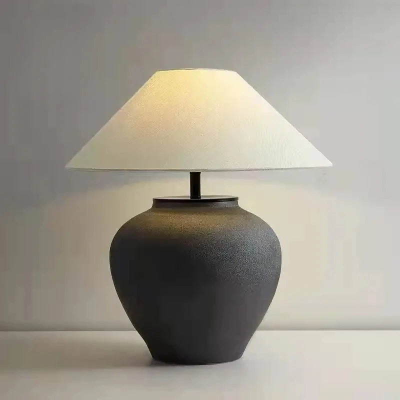 Wabi Sabi Ceramic Table Lamp | Bedside & Living Room Lighting