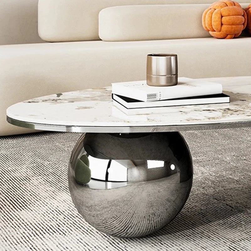 silver base coffee table