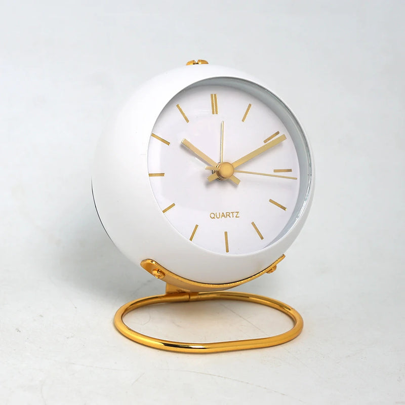 Classic Non-Ticking Tabletop Alarm Clock