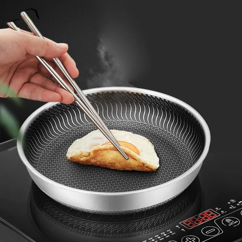 Tri-Ply Stainless Steel Frying Pan | Versatile Cookware