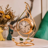 golden tabletop clock