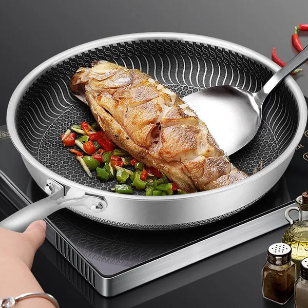 Tri-Ply Stainless Steel Frying Pan | Versatile Cookware