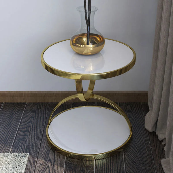 Modern Nordic Coffee Table | Luxury Round Metal Table