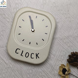 Korean Style Wall Clock Desk Cream White Iron Clock Wall Decoration for Bedside Table Living Room Home Desk Docor Room Decor