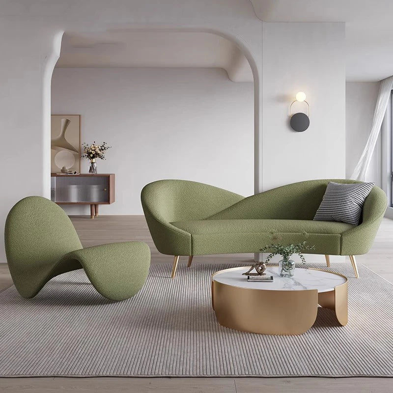 olive green sofa