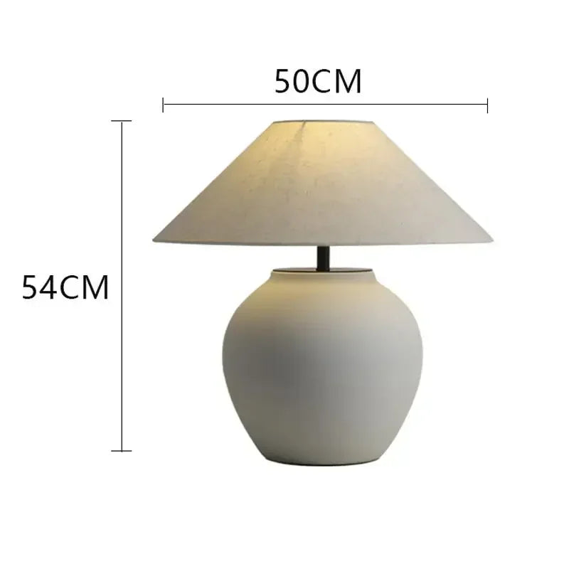 Wabi Sabi Ceramic Table Lamp | Bedside & Living Room Lighting