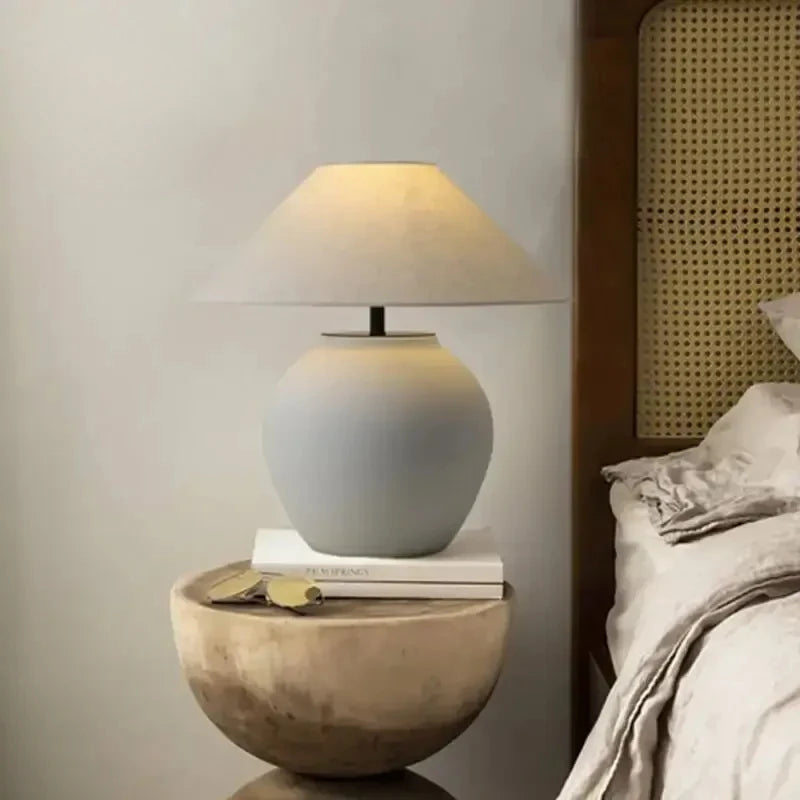 Wabi Sabi Ceramic Table Lamp | Bedside & Living Room Lighting