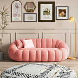 Pumpkin Sofa Small Apartment | curved sofa living room