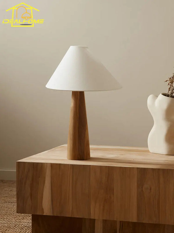 Solid Wood Bedside Lamp 