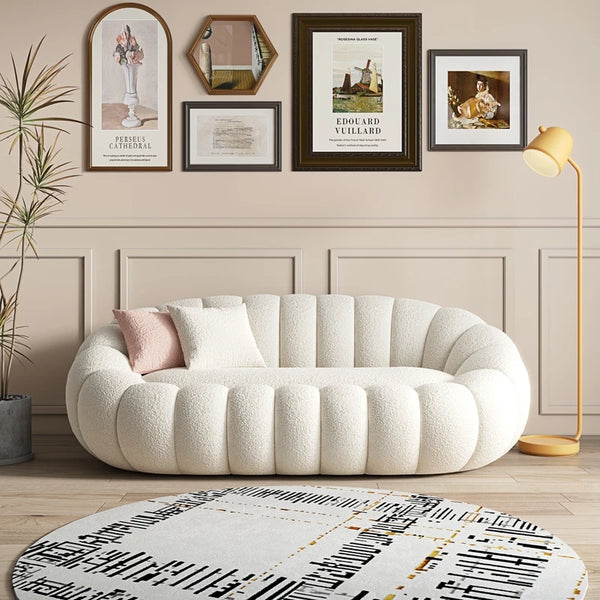 Pumpkin Sofa Small Apartment | curved sofa living room