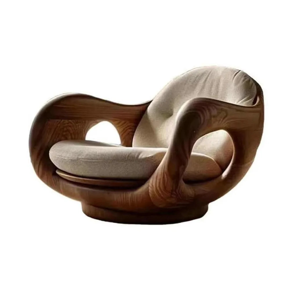 Luxury  Leather Sofa Chair | Ergonomic Solid Wood Accent chair