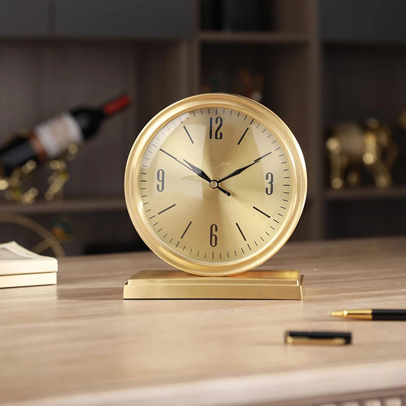 Golden Desk Clock