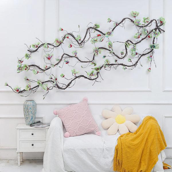 Artificial Flowers Silk Magnolia | Wall Ivy Vine Wreath Garland