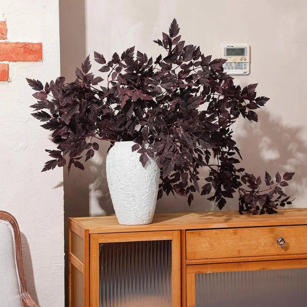 Artificial Cimicifuga Leaf Spray | Faux Plum Branch Decor