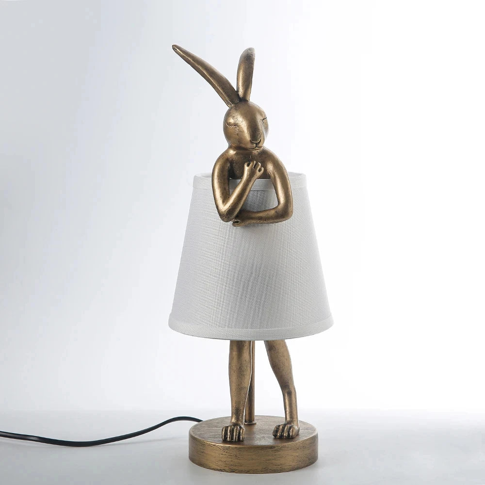 Golden Rabbit Shrouded Lampshade 