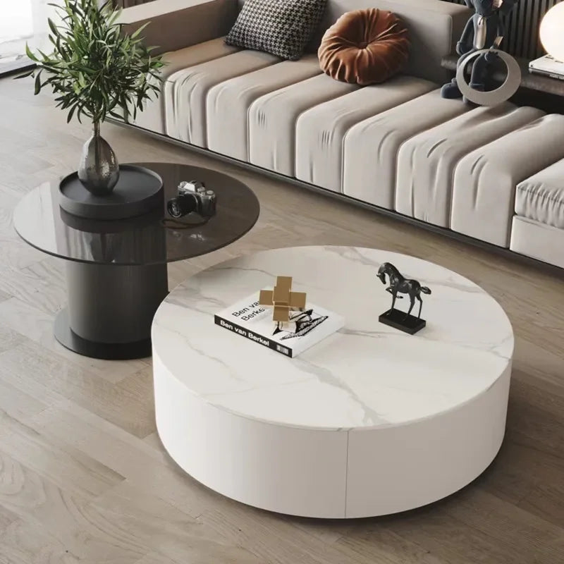 round ottoman coffee table