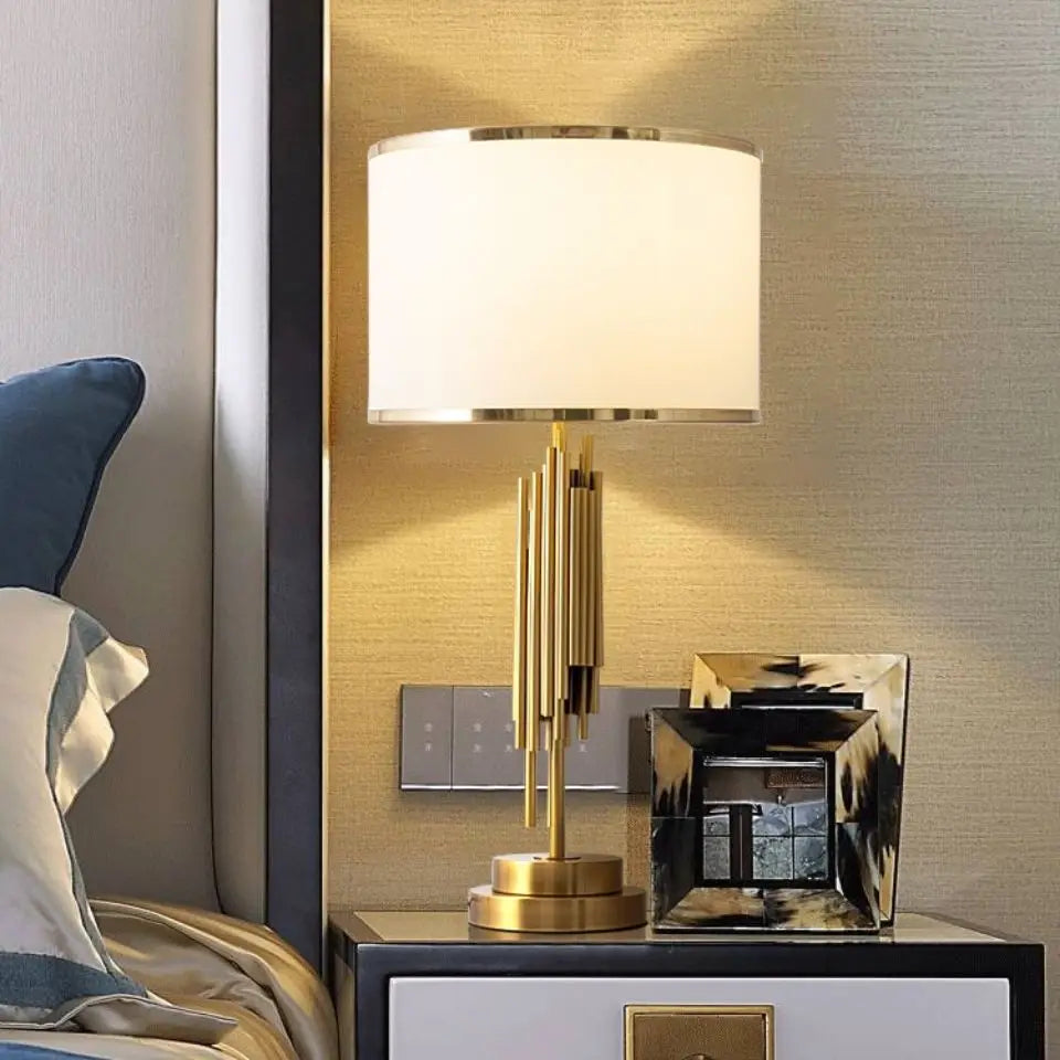 Tov Furniture Latur Grey Table Lamp