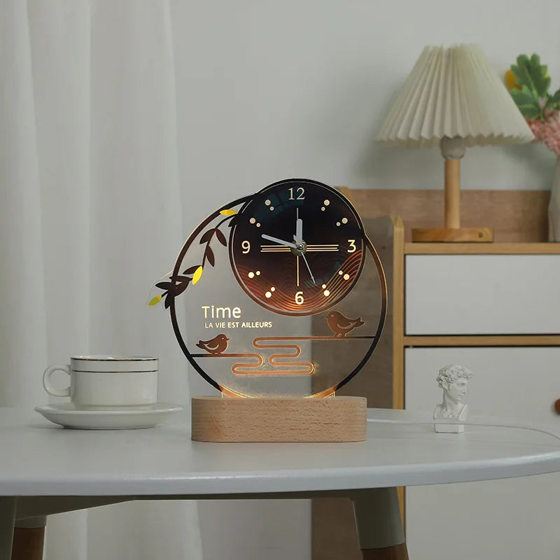 star shaped table clock