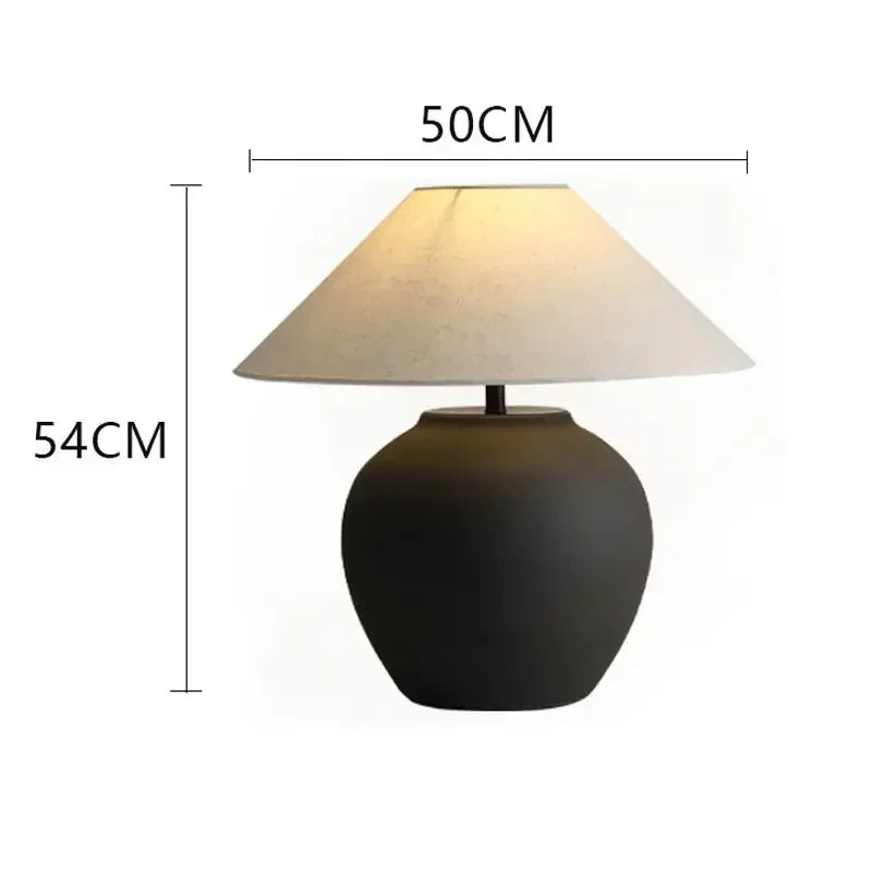 Wabi Sabi Ceramic Table Lamp | Bedside & Living Room Lighting