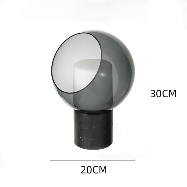 size view of lamp