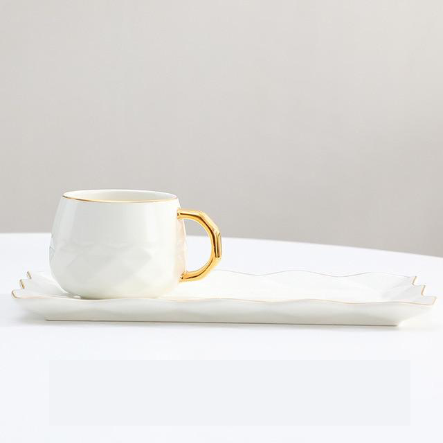 unique white cup for coffee