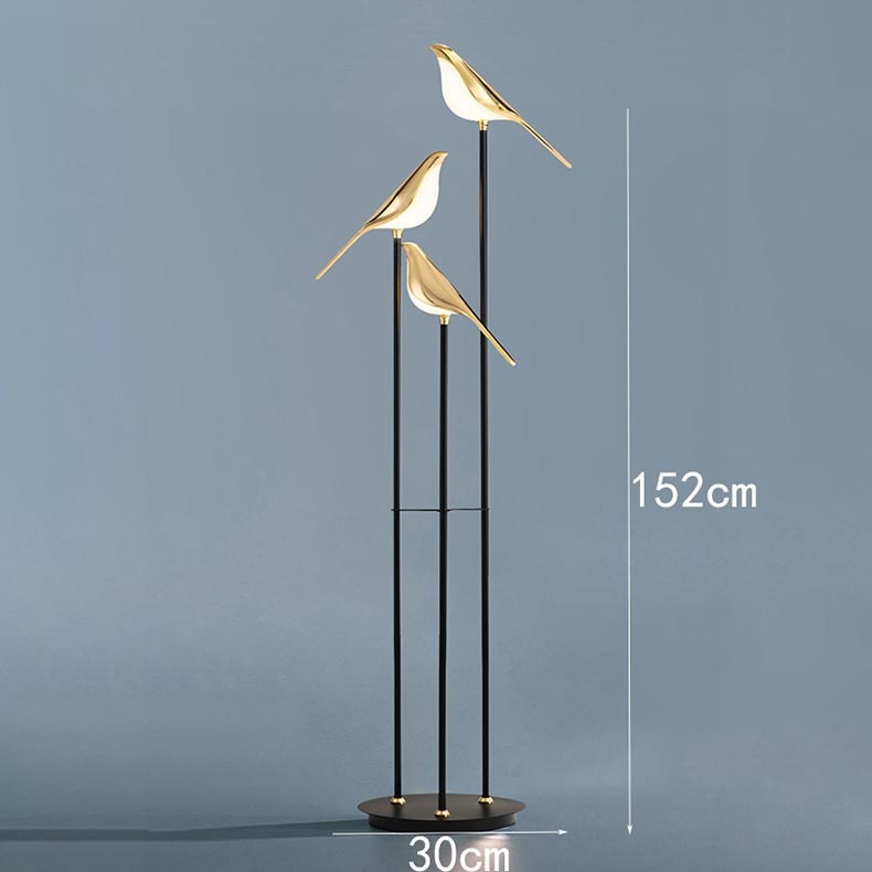 size view of floor lamp