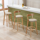 Wooden bar stools with backs 