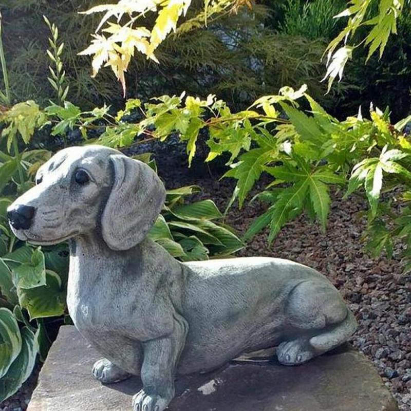 metal dog sculpture