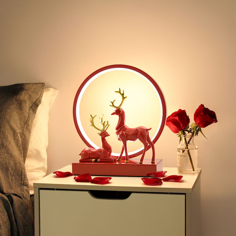 red color view of lamp