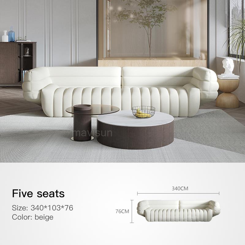 Five seats sofa size view