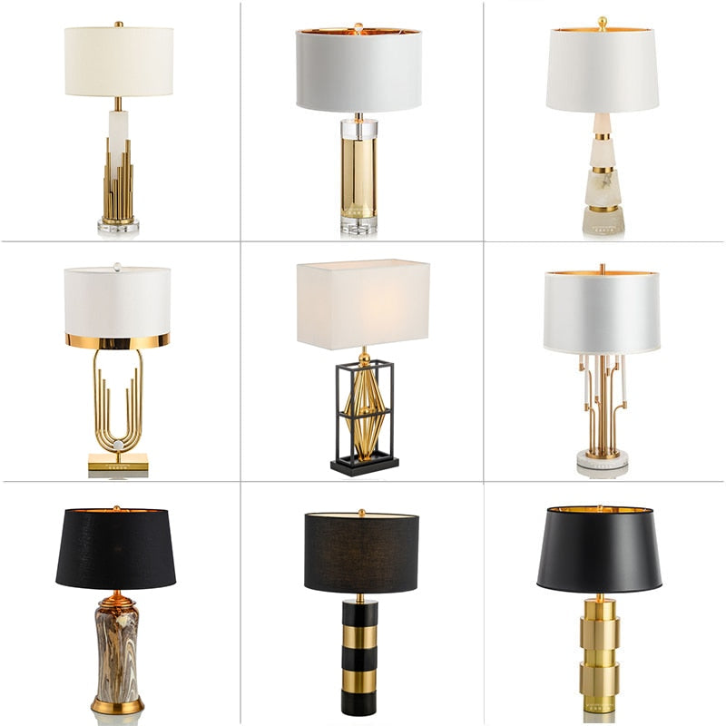 gold table lamps for living room