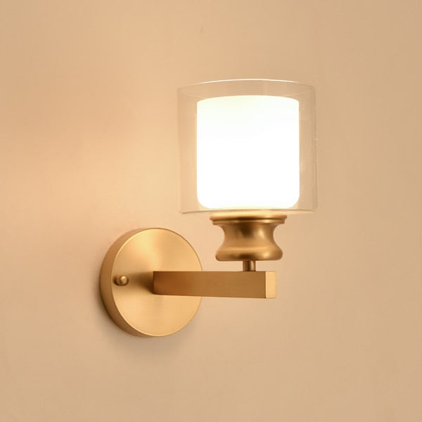 Gold wall lamp