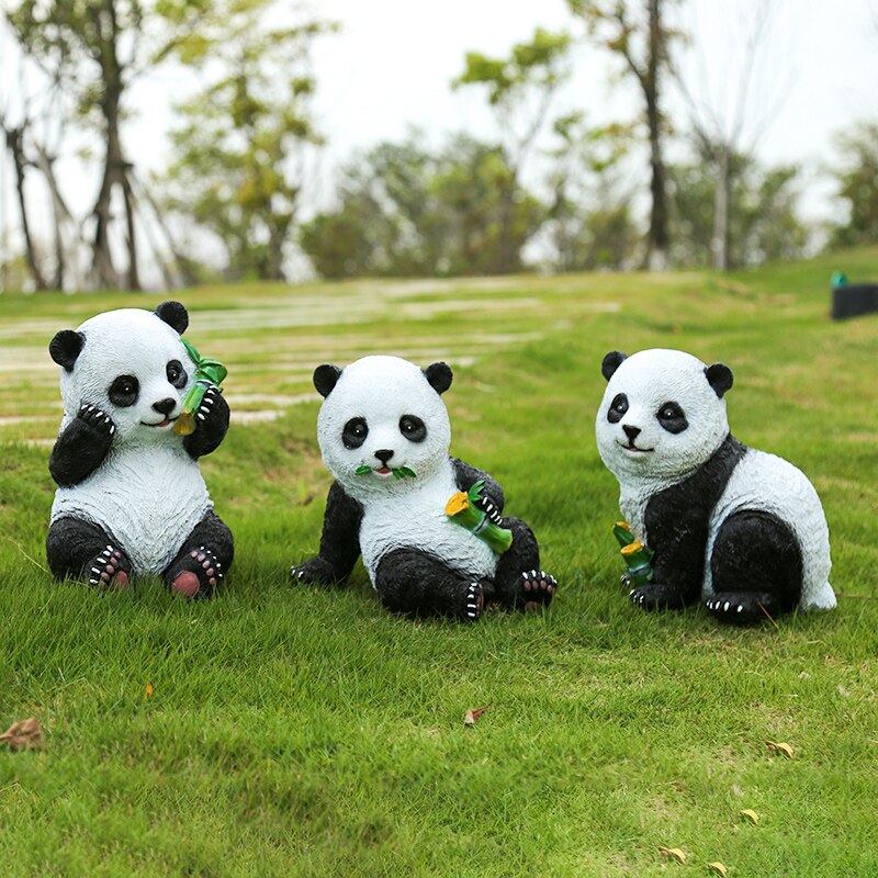 red panda garden statue 