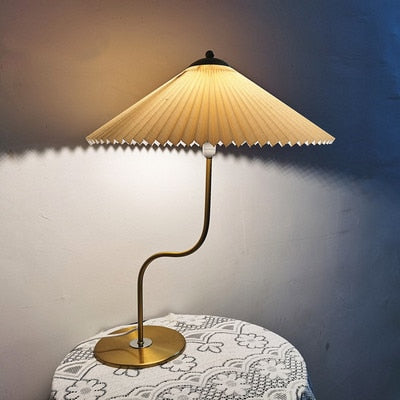 golden table lamp