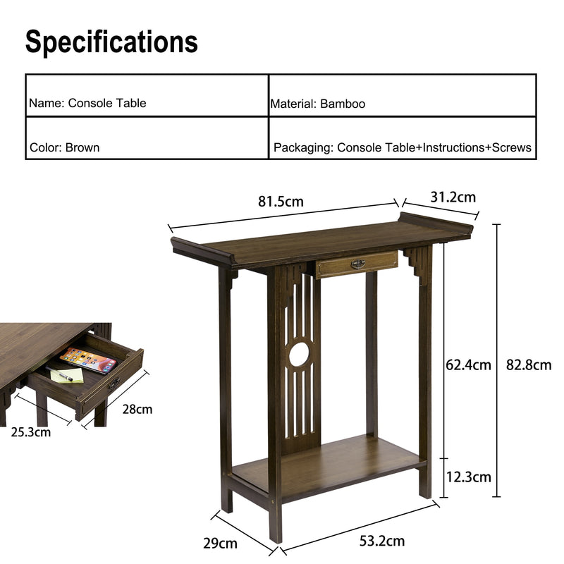 height and width of table