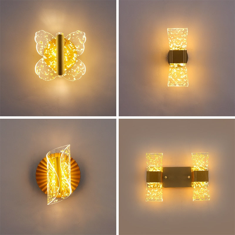 Butterfly wall lamp