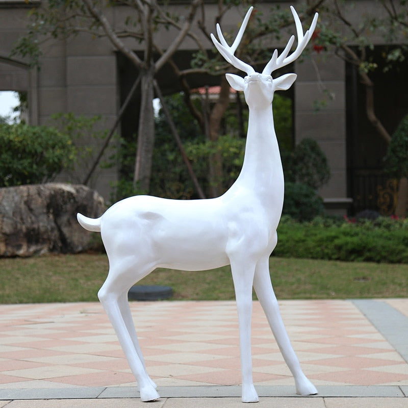 life size outdoor deer statues Quill Home