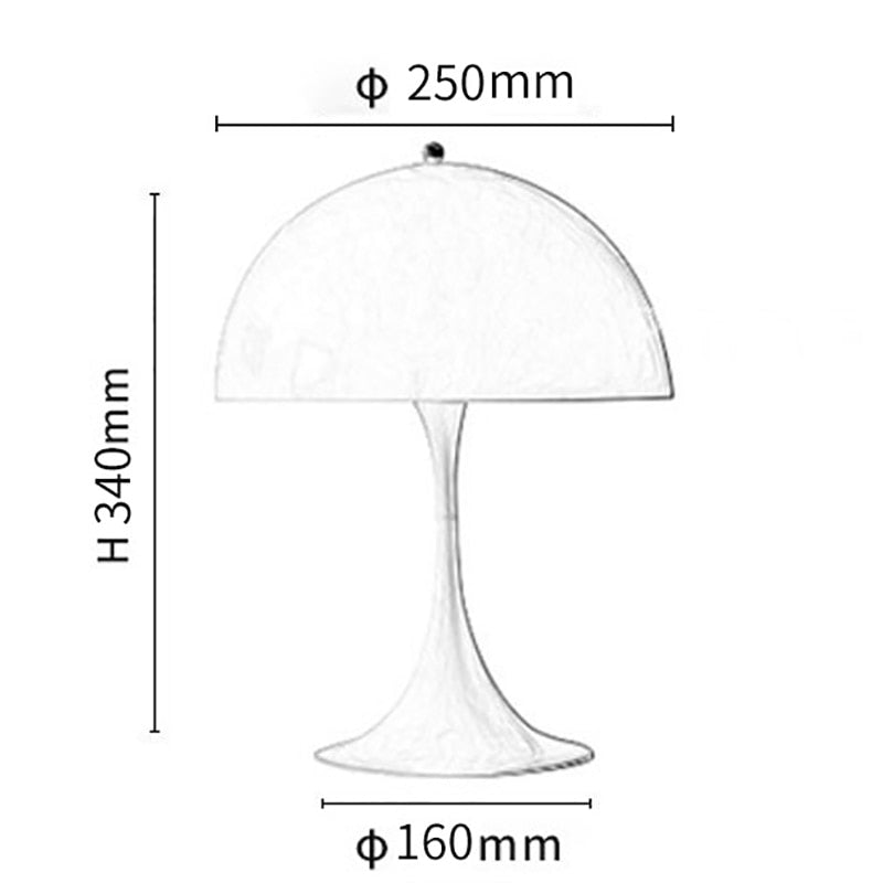 size view of lamp