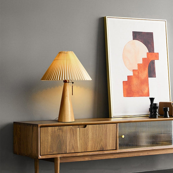 pleated table lamp