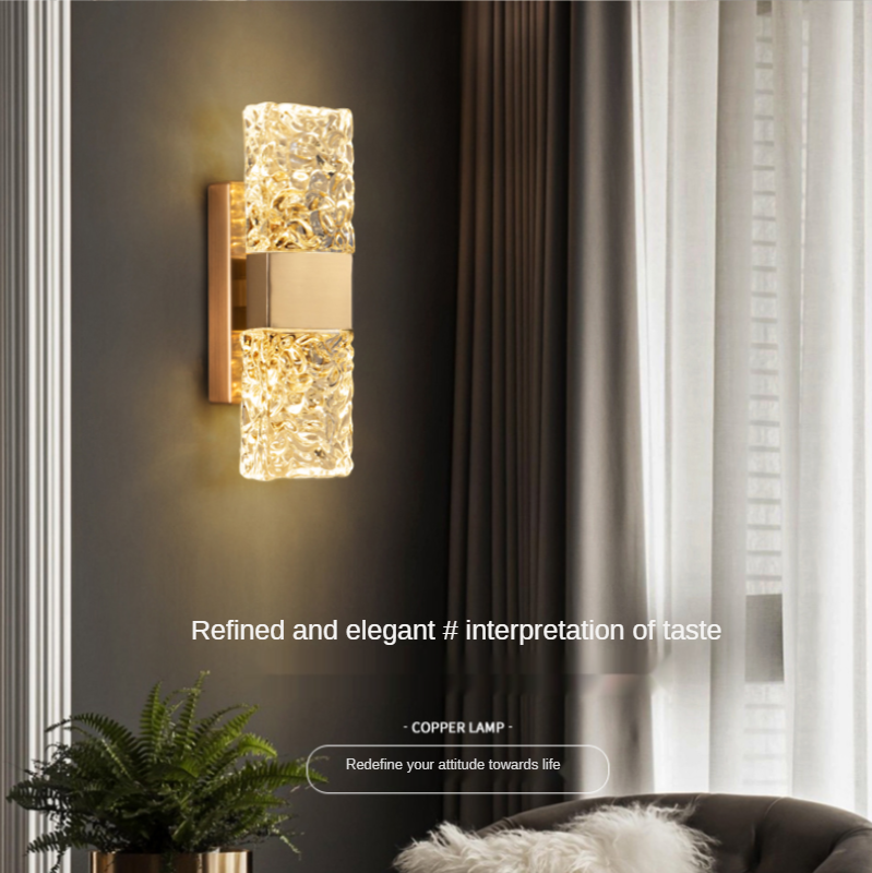 Crystal wall sconce lighting