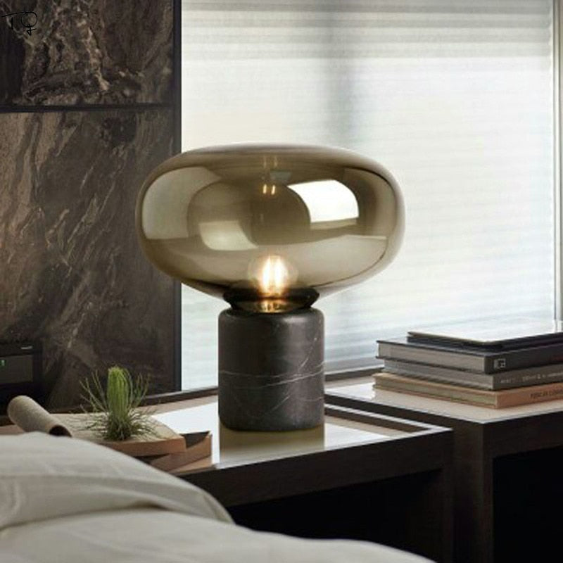 black marble table lamp