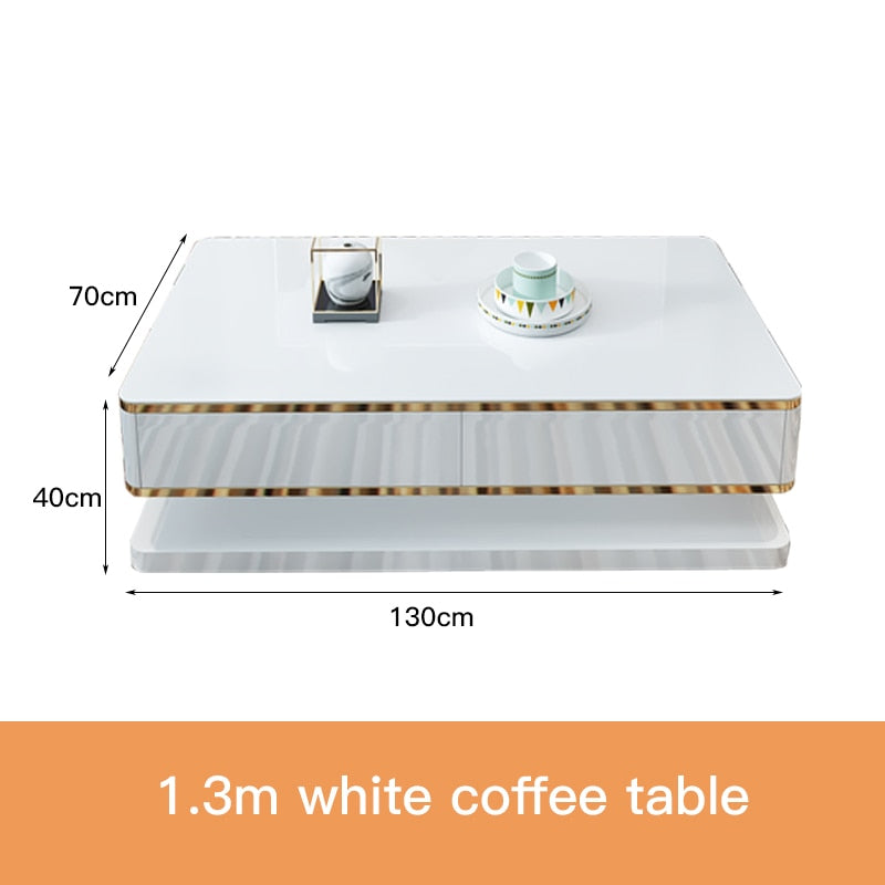 white coffee table