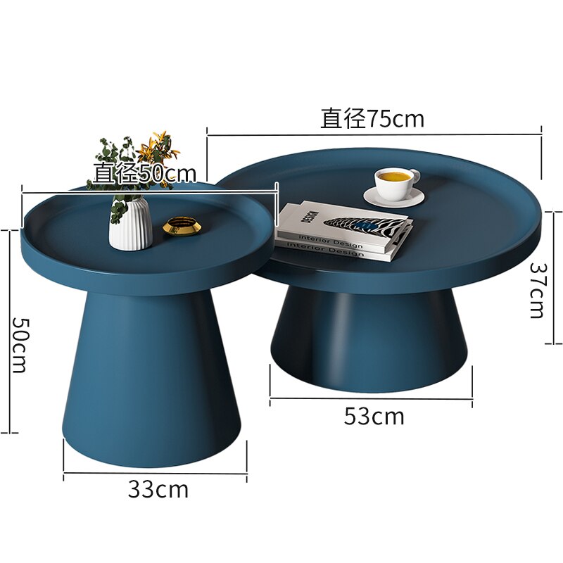 blue color view of tables