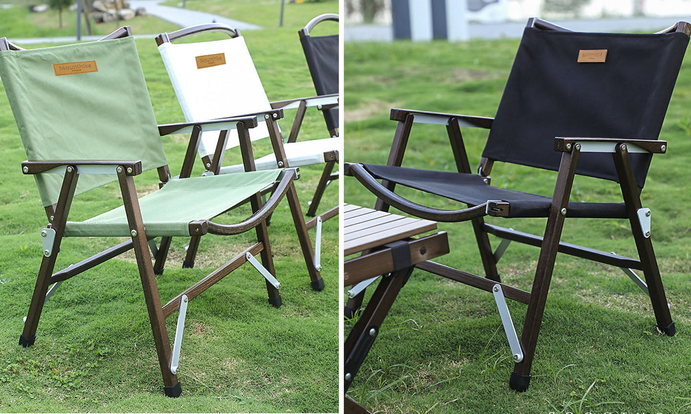 Folding camping chairs